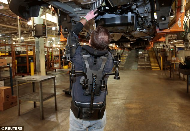 Ford reveals ‘Iron Man’ exoskeletons are already being used by production line workers at two of its US Plants